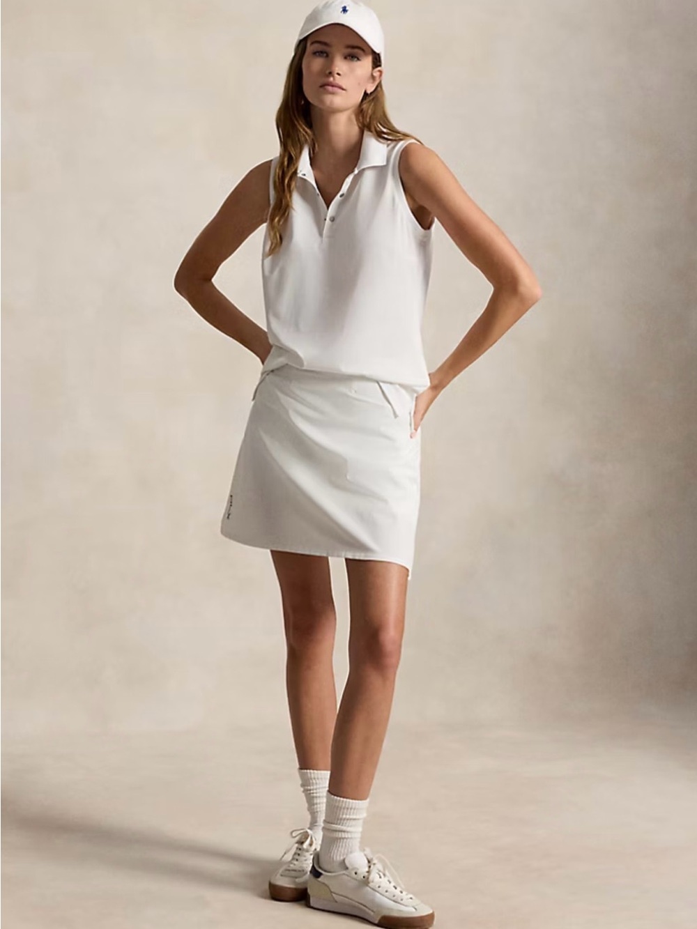 RLX Ralph Lauren Performance Pleated Golf Skort 17” Ceramic White NWT Size Med